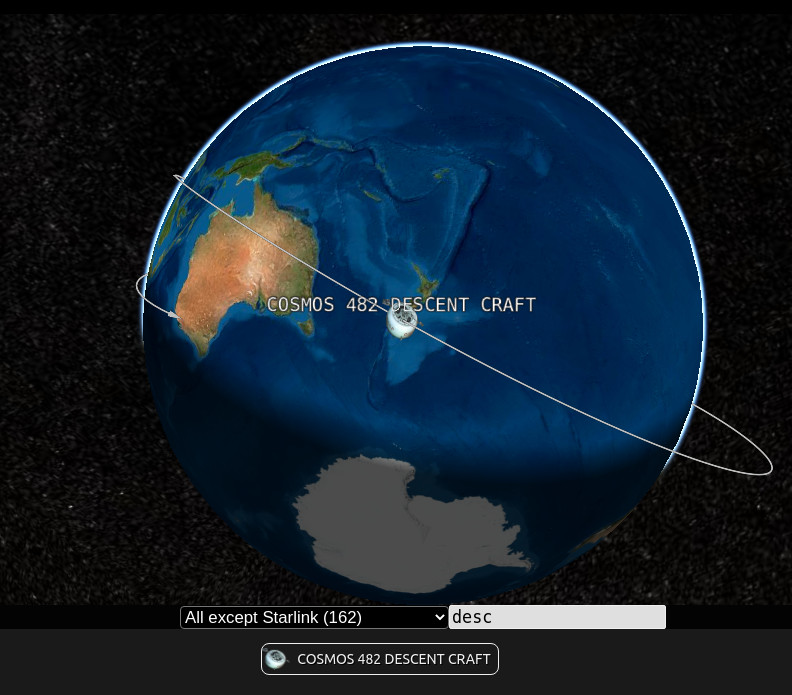 Image of Cosmos 482 orbit